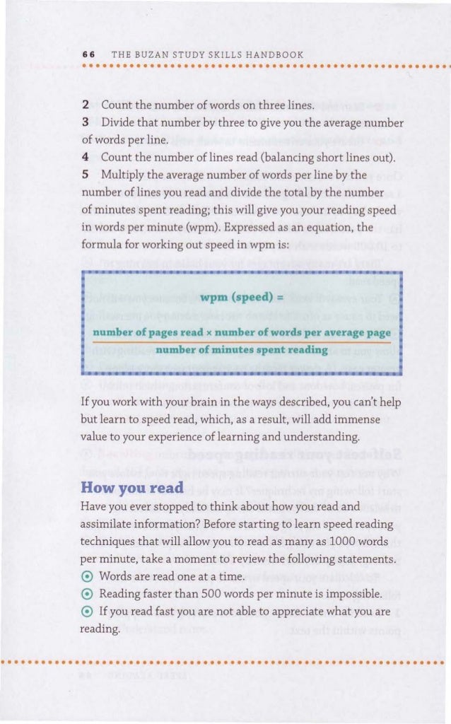 tony buzan study skills handbook
